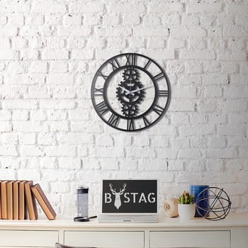 Ceas din metal pentru perete industrial, 50 x 50 cm