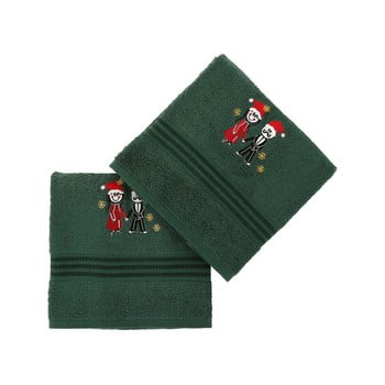 Set 2 prosoape din bumbac cift green, 70 x 140 cm, verde
