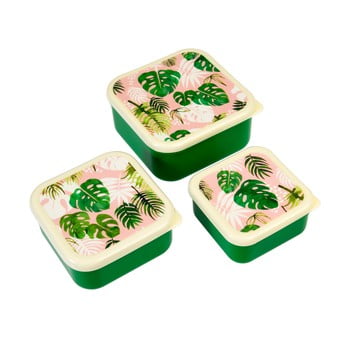 Set 3 cutii pentru gustare rex london tropical palm