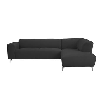 Canapea colţar windsor & co sofas orion, partea dreaptă, gri închis