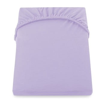 Cearșaf de pat cu elastic DecoKing Nephrite Violet, 200–220 cm, violet deschis
