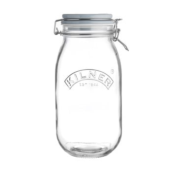 Recipient cu capac din ceramică pentru mâncarea pisicilor kilner, 2 l