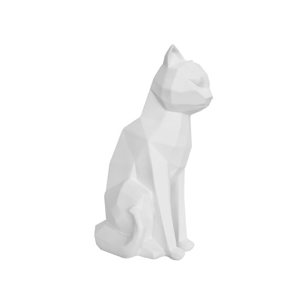 Matně bílá soška PT LIVING Origami Cat, výška 29,5 cm