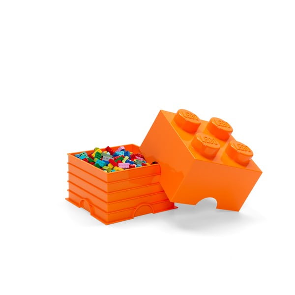 Oranžový úložný box čtverec LEGO®