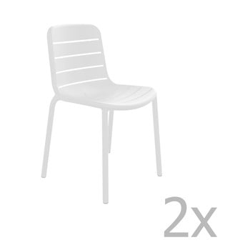 Set 2 scaune de grădină Resol Gina Garden, alb title=Set 2 scaune de grădină Resol Gina Garden, alb