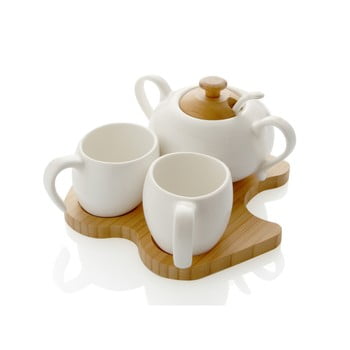 Set cești și zaharniță, brandani bambou