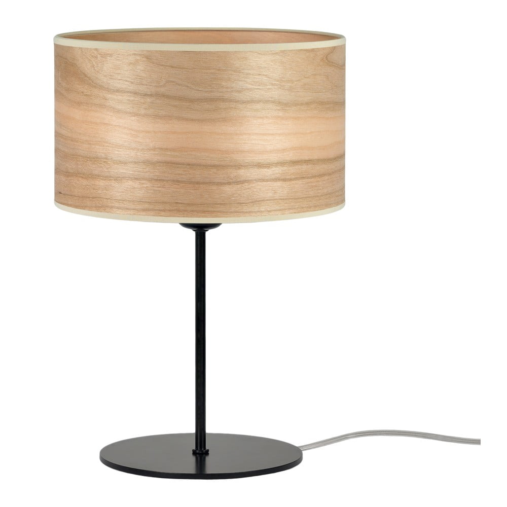 Světle hnědá stolní lampa z přírodní dýhy Sotto Luce Tsuri S, ⌀ 25 cm