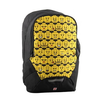 Rucsac pentru școală lego® minifigures heads, negru - galben