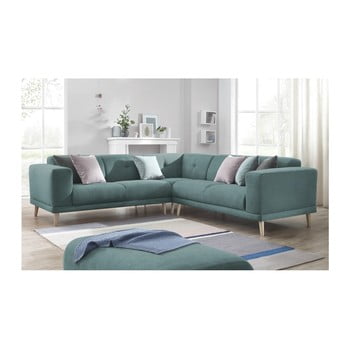 Canapea cu suport pentru picioare bobochic paris luna, albastru