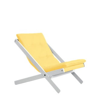 Fotoliu pliant karup design boogie white/yellow