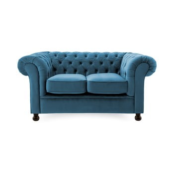 Canapea 2 locuri vivonita chesterfield, albastru