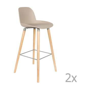 Set 2 scaune bar zuiver albert kuip, înălțime scaun 75 cm, bej - gri