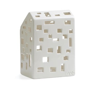 Sfeșnic din ceramică kähler design urbania lighthouse funkis, alb
