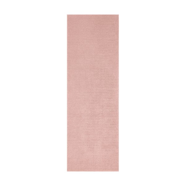 Růžový běhoun Mint Rugs Supersoft, 80 x 250 cm