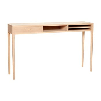 Masă tip consolă cu sertar hübsch oak console table