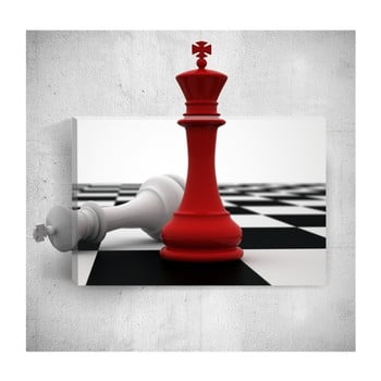 Tablou de perete 3d mosticx red check, 40 x 60 cm