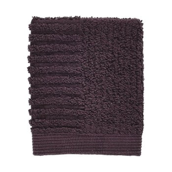 Prosop din bumbac 100% pentru față Zone Classic Velvet Pur, 30 x 30 cm, mov închis