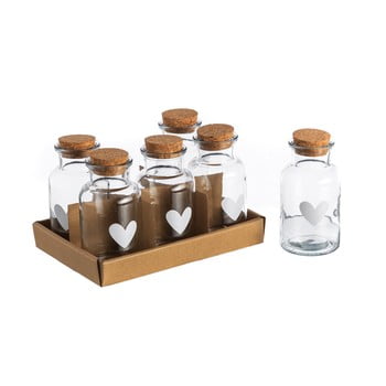 Set 6 pahare heart, 250 ml
