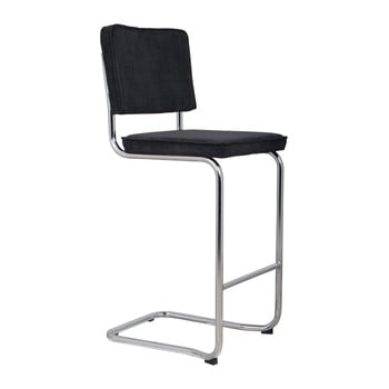 Scaun pentru bar zuiver ridge kink rib, negru
