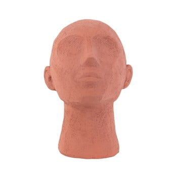 Statuetă decorativă pt living face art, înălțime 22,8 cm, portocaliu teracotă