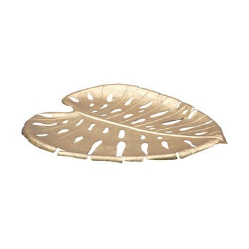 Bol decorativ mauro ferretti monstera leaf, 42,5 x 47,5 cm, auriu