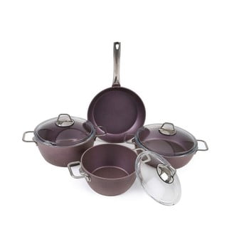 Set de ustensile pentru bucătărie antonia, mov deschis