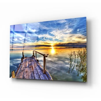 Tablou din sticlă insigne sunset