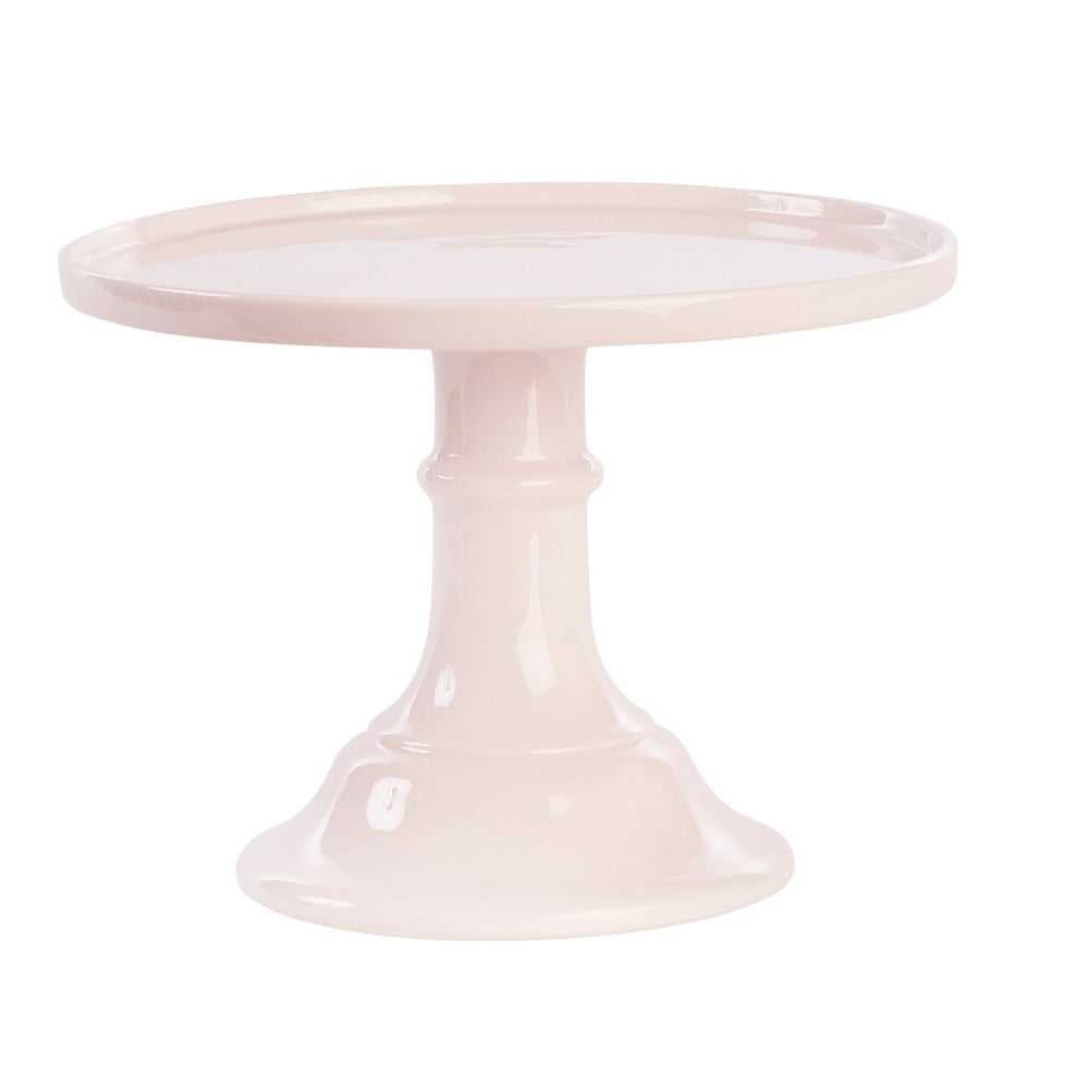Růžový keramický podnos na dort Miss Étoile, ø 25 cm