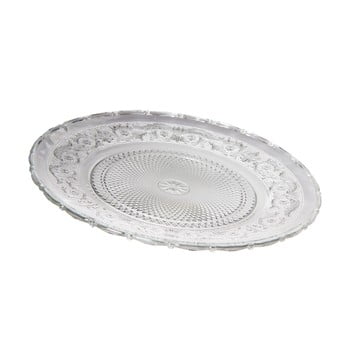 Platou din sticlă unimasa romance, 30 cm