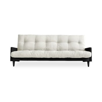 Canapea extensibilă karup design indie black/natural, bej