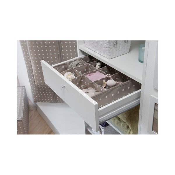 Béžový organizér do zásuvky s 16 přihrádkami Compactor Dots