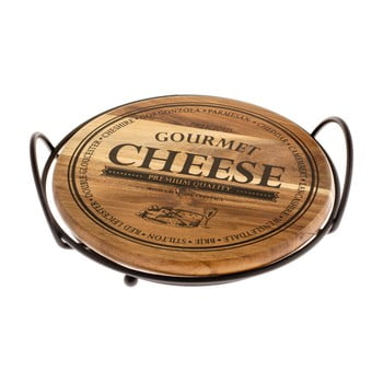 Platou rotund din bambus pentru brânzeturi dakls cheese