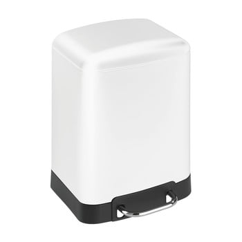 Coș de gunoi cu pedală wenko studio, 6 l, alb