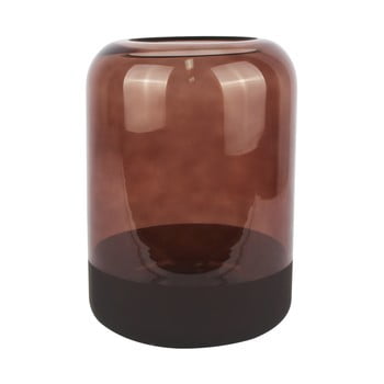 Vază din sticlă pt living majestic, înălțime 22 cm, maro