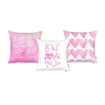 Set 3 fețe de pernă apolena blush, 43 x 43 cm