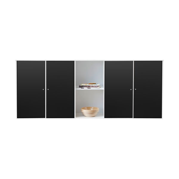 Černo-bílá nástěnná komoda Hammel Mistral Kubus, 169 x 69 cm