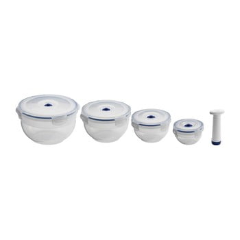 Set 4 recipiente pentru stocare alimente și pompă compactor food saver