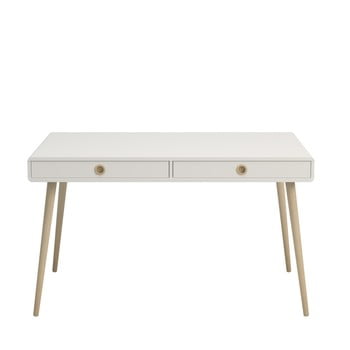 Birou pentru scris steens soft line, lățime 130,1 cm, alb - crem