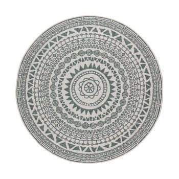 Covor adecvat pentru exterior bougari coron, ø 140 cm, verde-crem