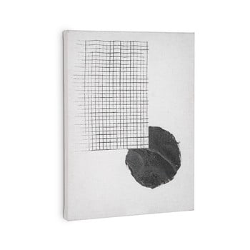 Tablou la forma prism, 40 x 30 cm, alb-negru