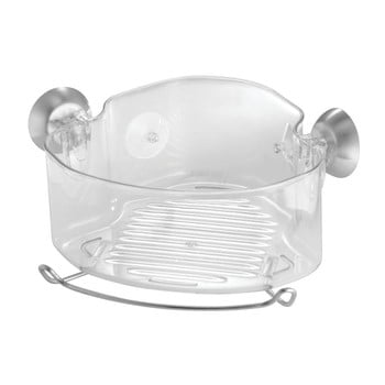 Coș transparent pentru colț cu ventuze idesign soap shower