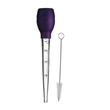 Pipetă din silicon cu dispensor premier housewares zing, mov