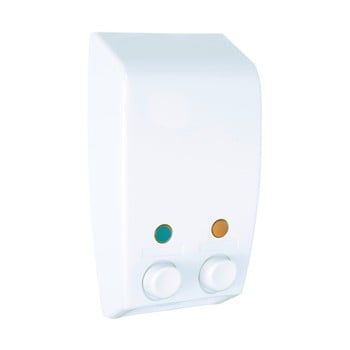 Dozator perete pentru săpun wenko varese double chamber white, alb