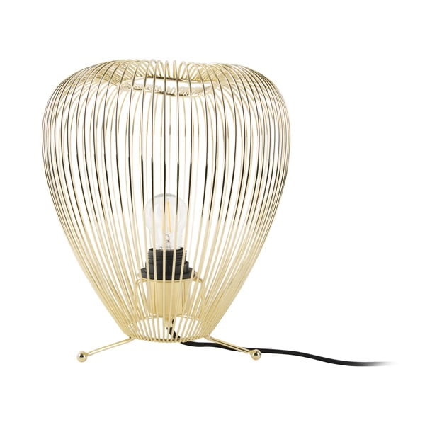Kovová stolní lampa ve zlaté barvě Leitmotiv Lucid, výška 25 cm