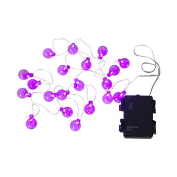 Șirag luminos led pentru exterior best season bulb, 20 becuri, roz
