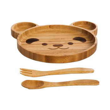 Set luat masa din bambus pentru copii bambum teddy