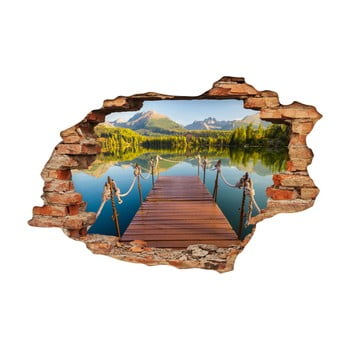 Autocolant ambiance panorama mountain lake