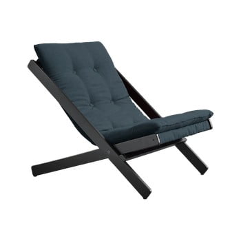 Fotoliu pliabil din lemn de fag karup design woogie petrol blue, 60 x 115 cm, albastru