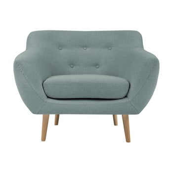 Fotoliu cu picioare de culoare deschisă Mazzini Sofas Sicile, verde mentă