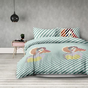 Set husă pilotă și 2 fețe de pernă decoking retro girl, 230 x 220 cm
